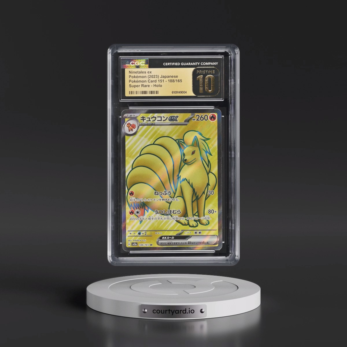 2023 Pokémon Card 151 #188/165 Ninetales ex - Super Rare Holo (CGC 10 PRISTINE)
