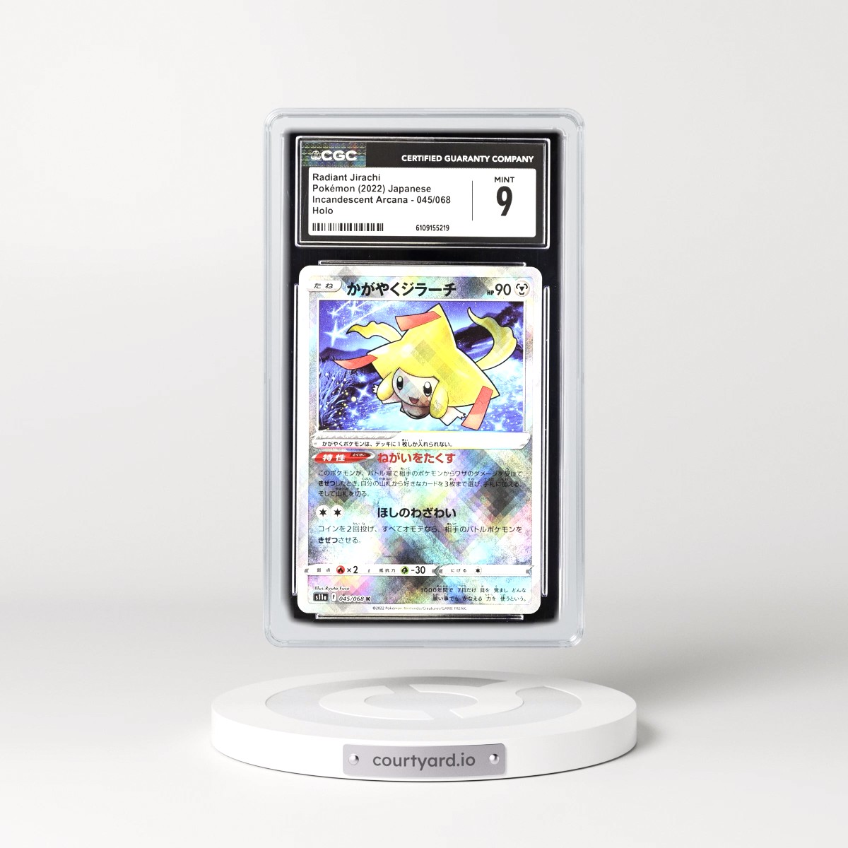 2022 Incandescent Arcana #045/068 Radiant Jirachi - Holo (CGC 9 MINT)