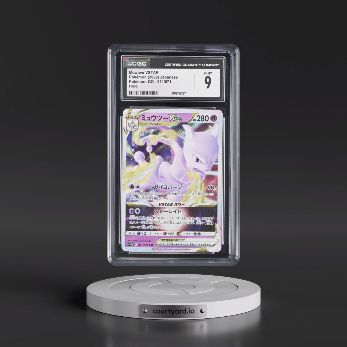 2022 Pokémon GO #031/071 Mewtwo VSTAR - Holo (CGC 9 MINT)