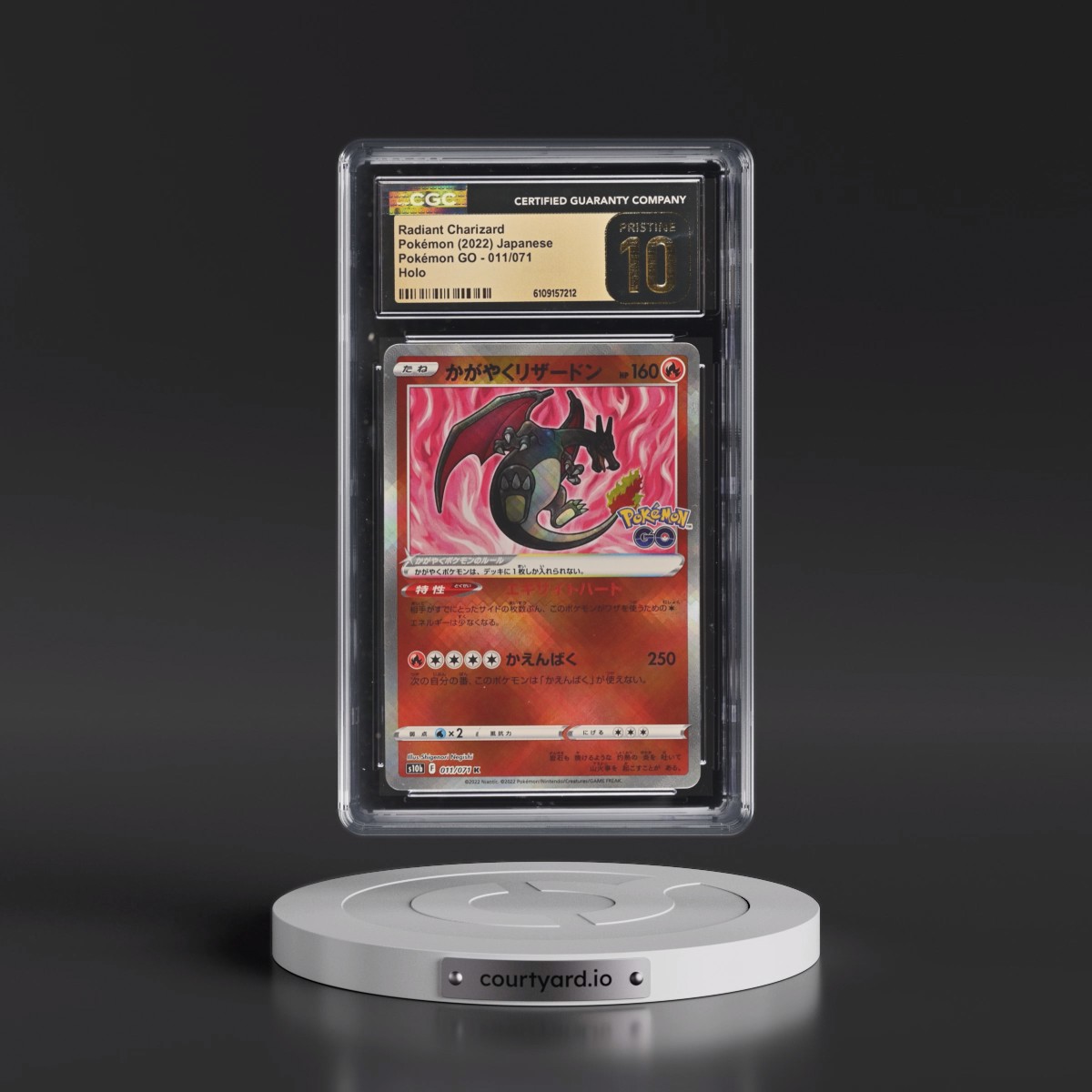 2022 Pokémon GO #011/071 Radiant Charizard - Holo (CGC 10 PRISTINE)