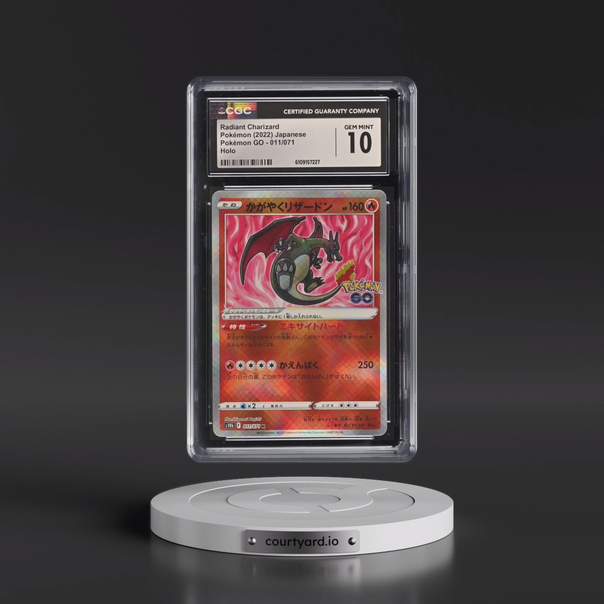 2022 Pokémon GO #011/071 Radiant Charizard - Holo (CGC 10 GEM MINT)
