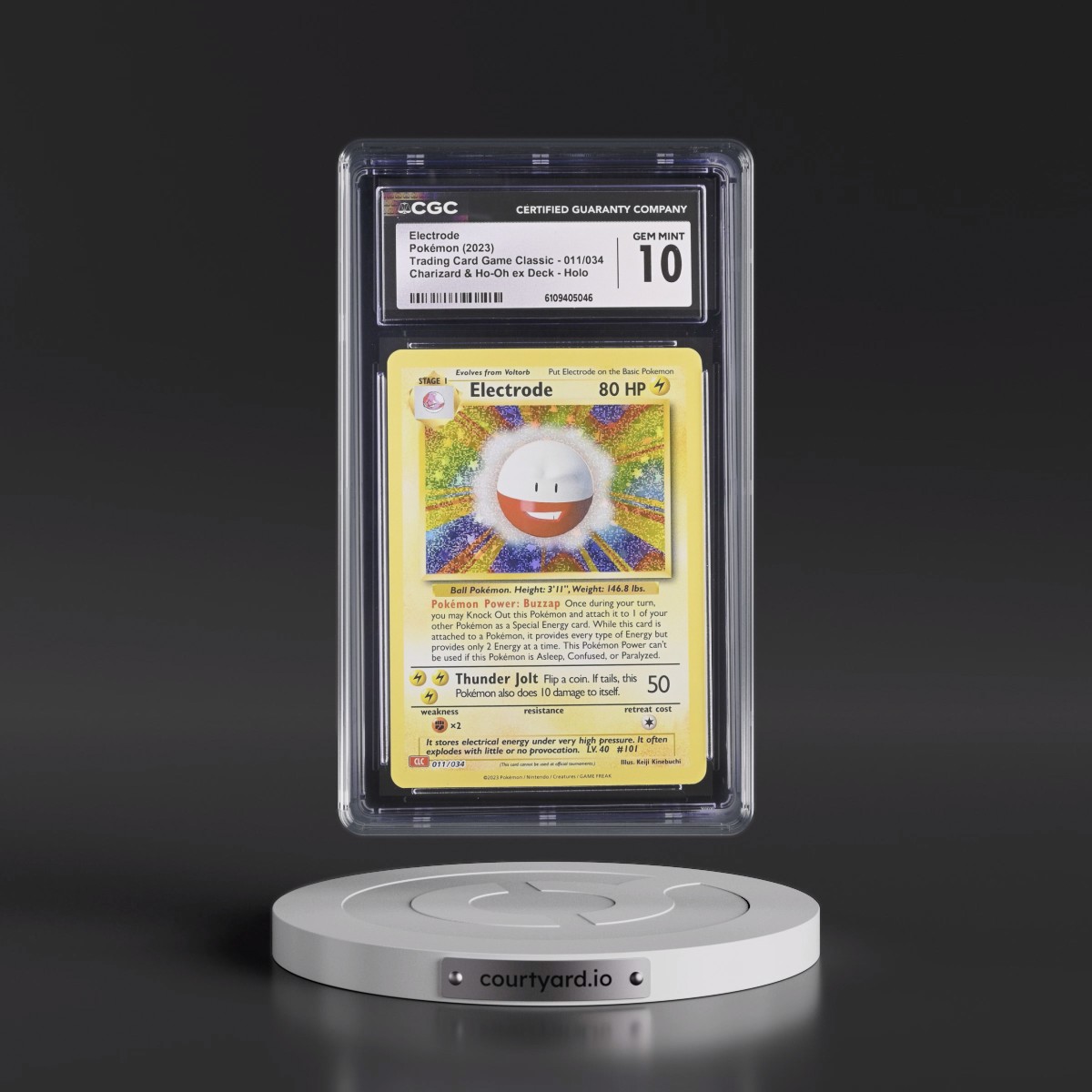 2023 Trading Card Game Classic - CLV, CLC, CLB #011/034 Electrode - Charizard & Ho-Oh ex Deck - CLC Holo (CGC 10 GEM MINT)