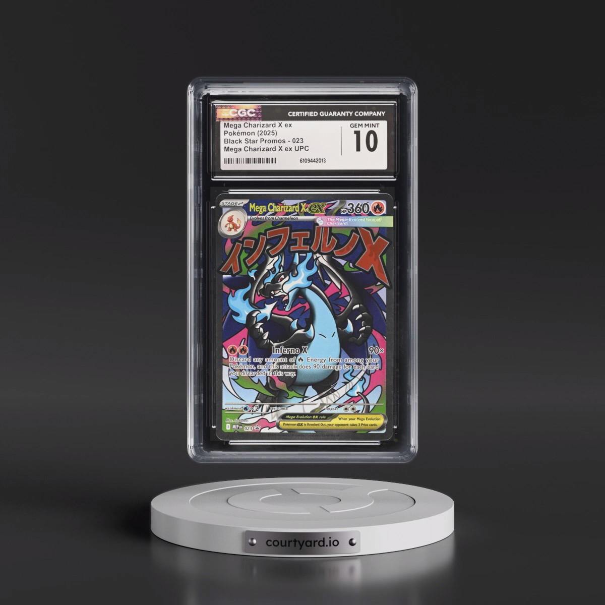 2025 Black Star Promos - Mega Evolution MEP EN #023 Mega Charizard X ex - Mega Charizard X ex Ultra Premium Collection (Holo) (CGC 10 GEM MINT)
