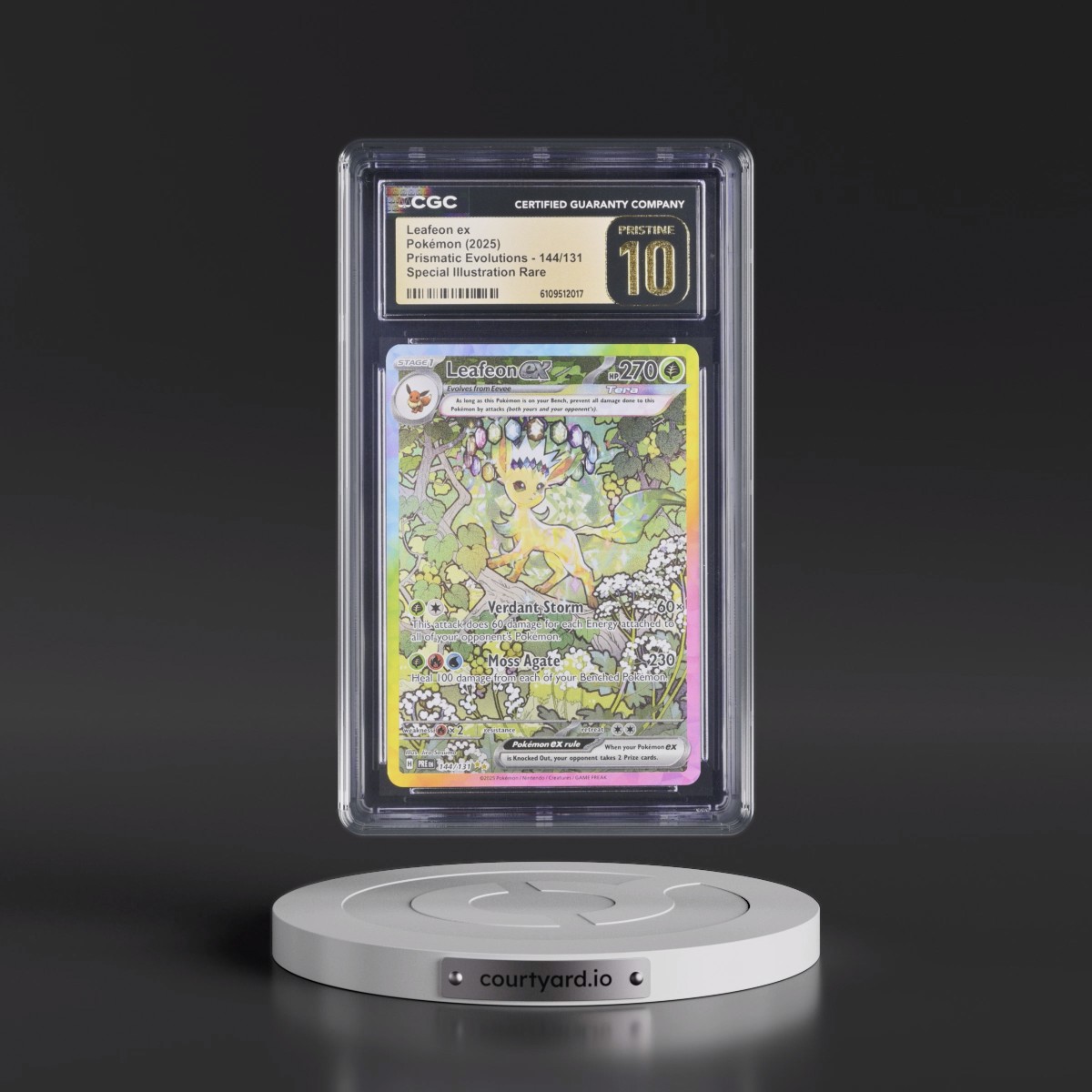 2024 Prismatic Evolutions - PRE EN #144/131 Leafeon ex - Special Illustration Rare (Holo) (CGC 10 PRISTINE)