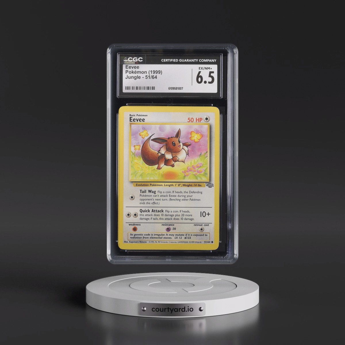1999 Jungle #51/64 Eevee (CGC 6.5 EX-NM+)