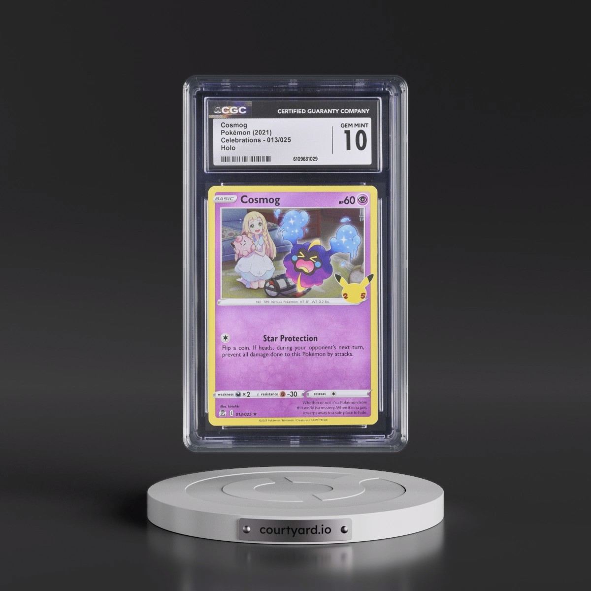 2021 Celebrations #013/025 Cosmog - Holo (CGC 10 GEM MINT)
