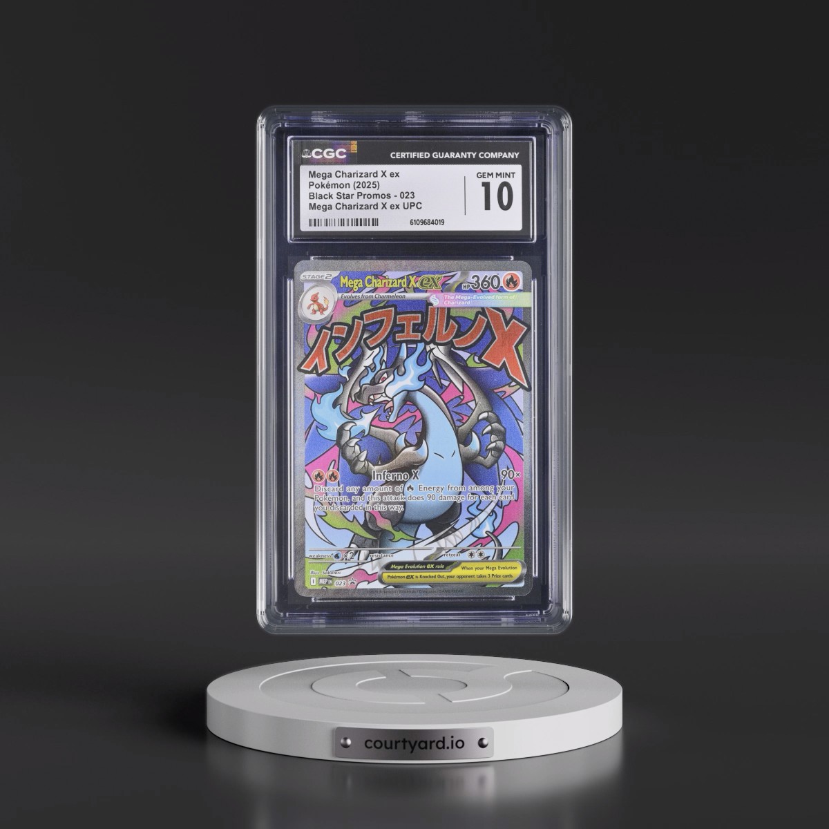 2025 Black Star Promos - Mega Evolution MEP EN #023 Mega Charizard X ex - Mega Charizard X ex Ultra Premium Collection (Holo) (CGC 10 GEM MINT)