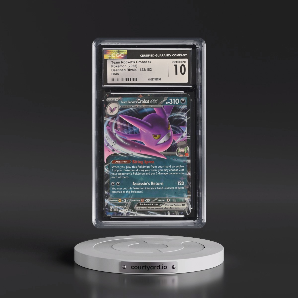 2025 Destined Rivals - DRI EN #122/182 Team Rocket's Crobat ex - Holo (CGC 10 GEM MINT)