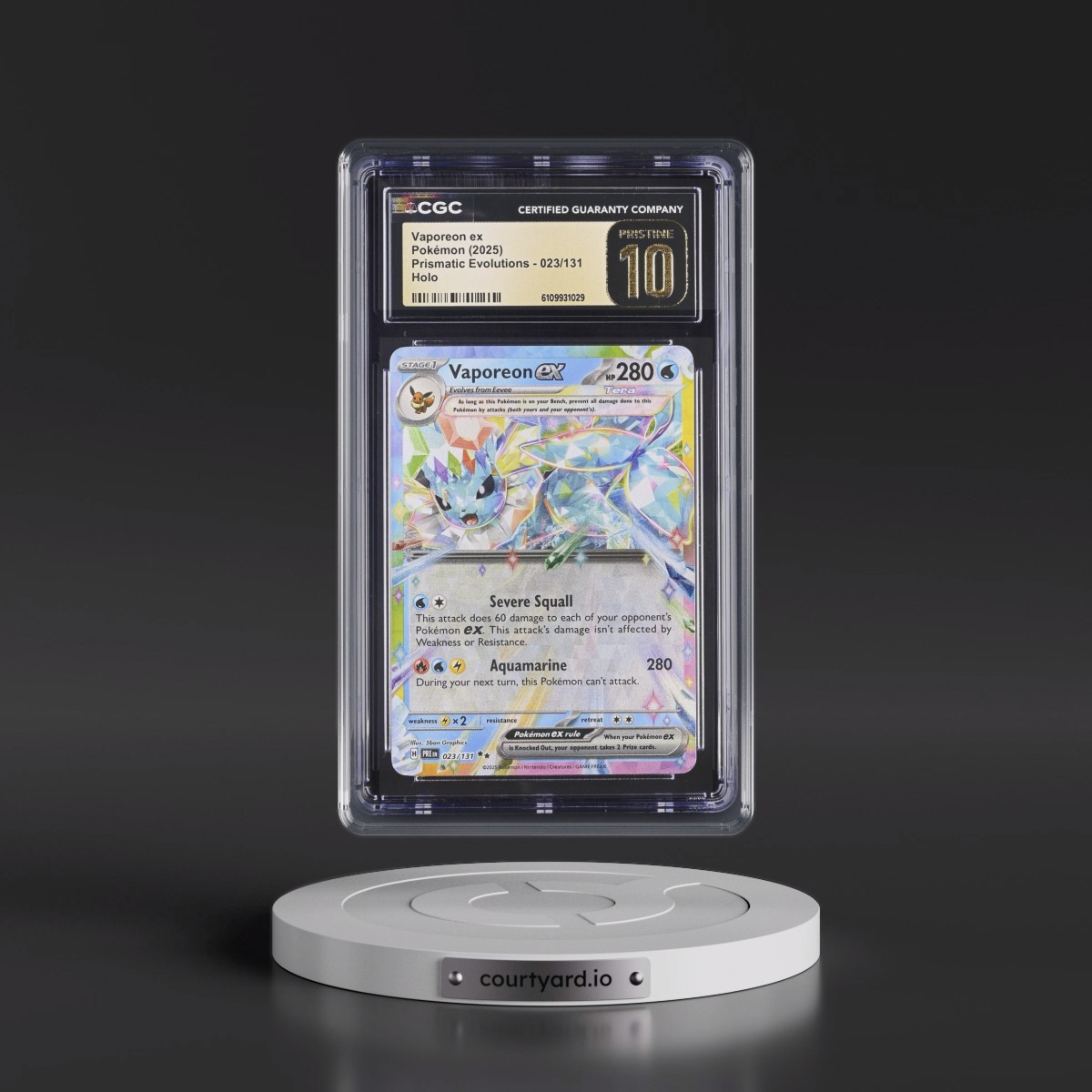2024 Prismatic Evolutions - PRE EN #023/131 Vaporeon ex - Holo (CGC 10 PRISTINE)