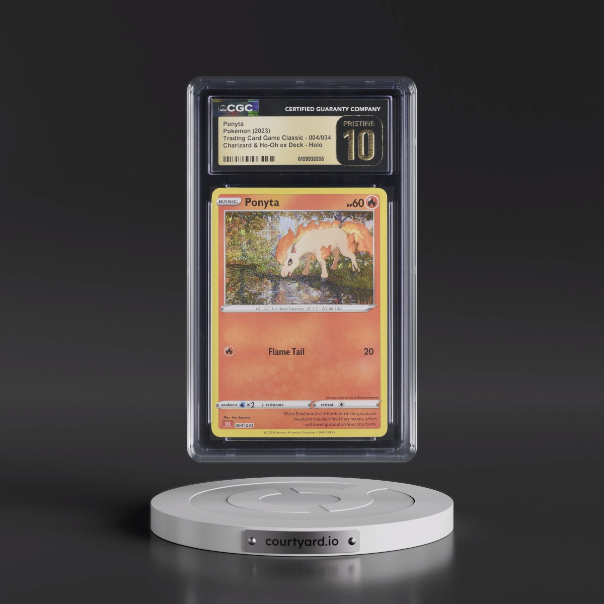 2023 Trading Card Game Classic - CLV, CLC, CLB #004/034 Ponyta - Charizard & Ho-Oh ex Deck - CLC Holo (CGC 10 PRISTINE)