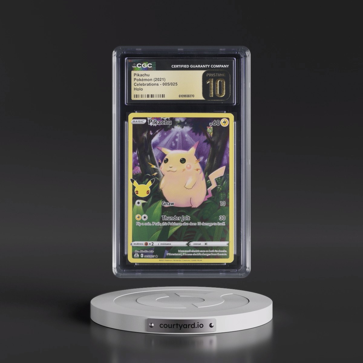 2021 Celebrations #005/025 Pikachu - Holo (CGC 10 PRISTINE)