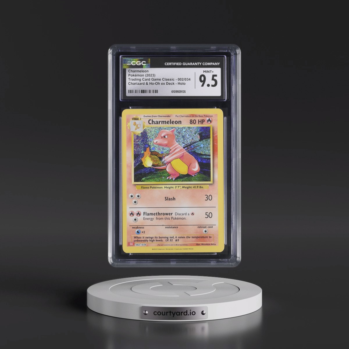 2023 Trading Card Game Classic - CLV, CLC, CLB #002/034 Charmeleon - Charizard & Ho-Oh ex Deck - CLC Holo (CGC 9.5 MINT+)