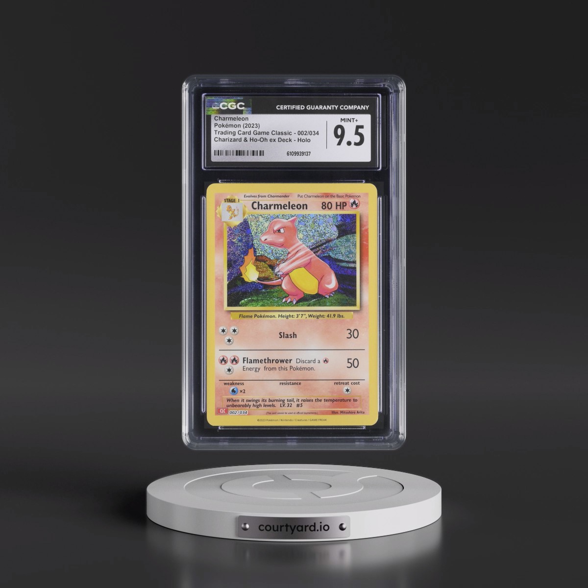 2023 Trading Card Game Classic - CLV, CLC, CLB #002/034 Charmeleon - Charizard & Ho-Oh ex Deck - CLC Holo (CGC 9.5 MINT+)
