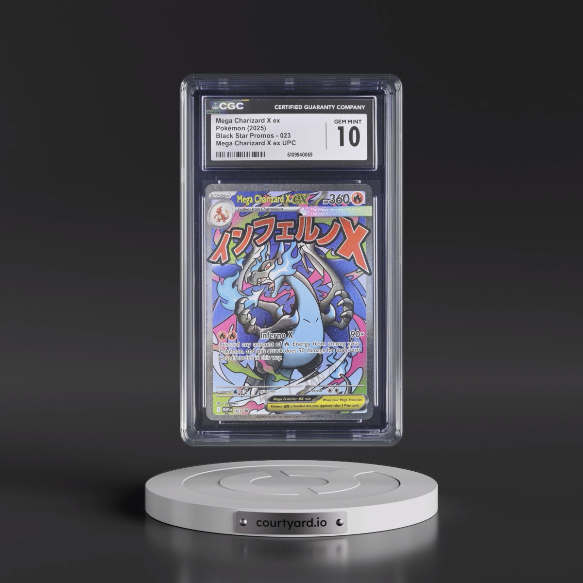 2025 Black Star Promos - Mega Evolution MEP EN #023 Mega Charizard X ex - Mega Charizard X ex Ultra Premium Collection (Holo) (CGC 10 GEM MINT)