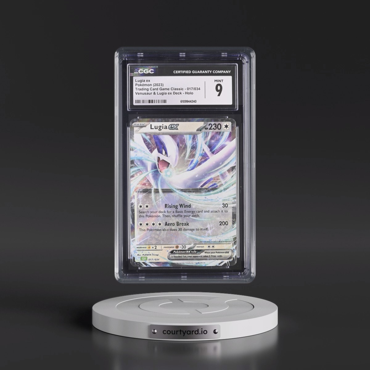 2023 Trading Card Game Classic - CLV, CLC, CLB #017/034 Lugia ex - Venusaur & Lugia ex Deck - CLV Holo (CGC 9 MINT)