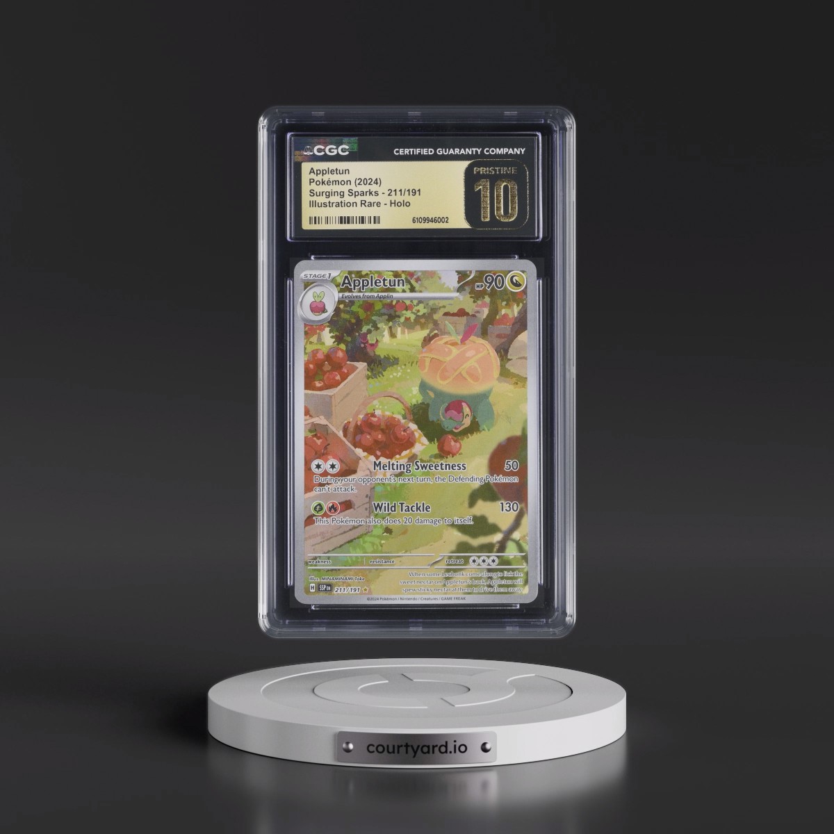 2024 Surging Sparks - SSP EN #211/191 Appletun - Illustration Rare Holo (CGC 10 PRISTINE)