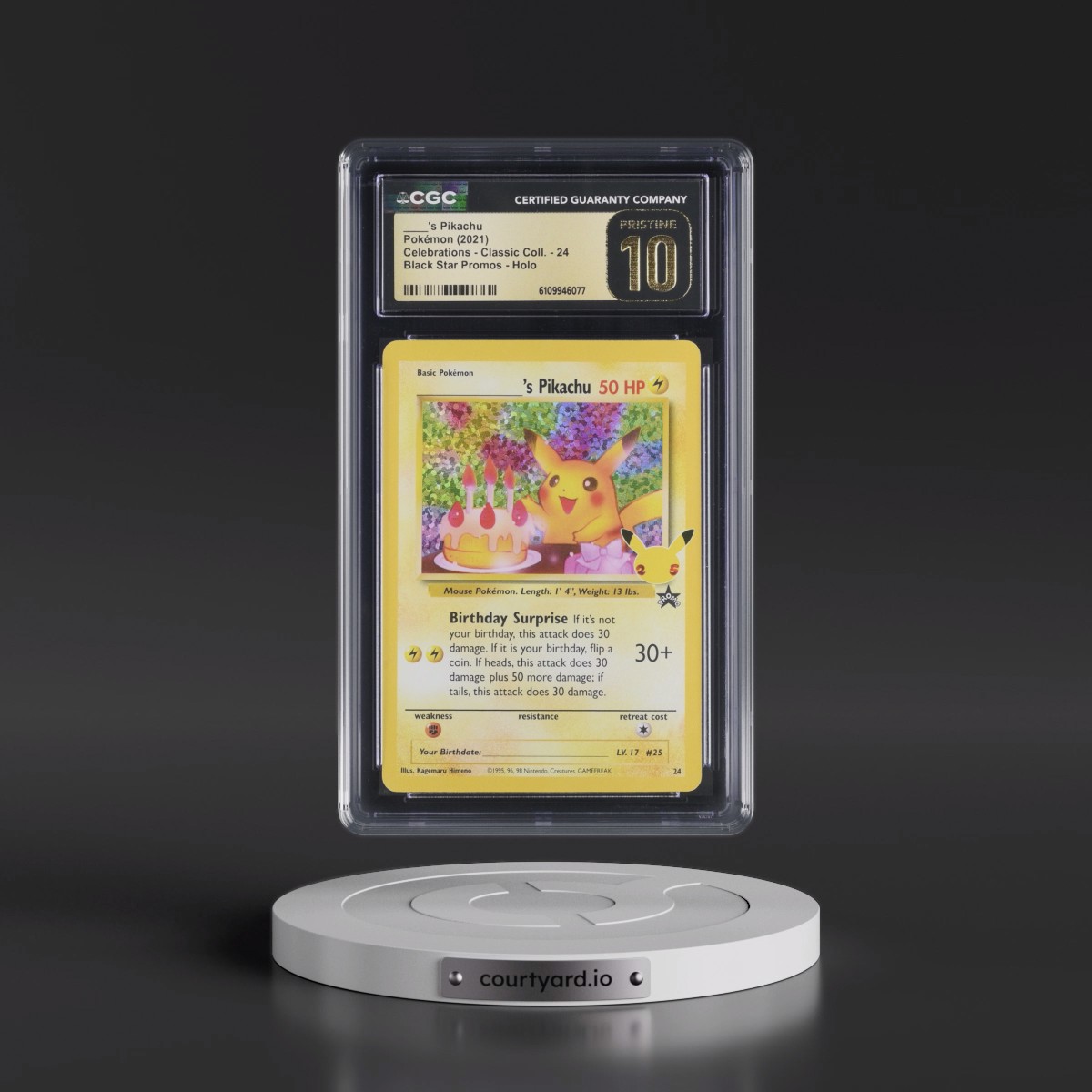 2021 Celebrations - Classic Collection ____'s Pikachu - Black Star Promos Holo #24 CGC 10