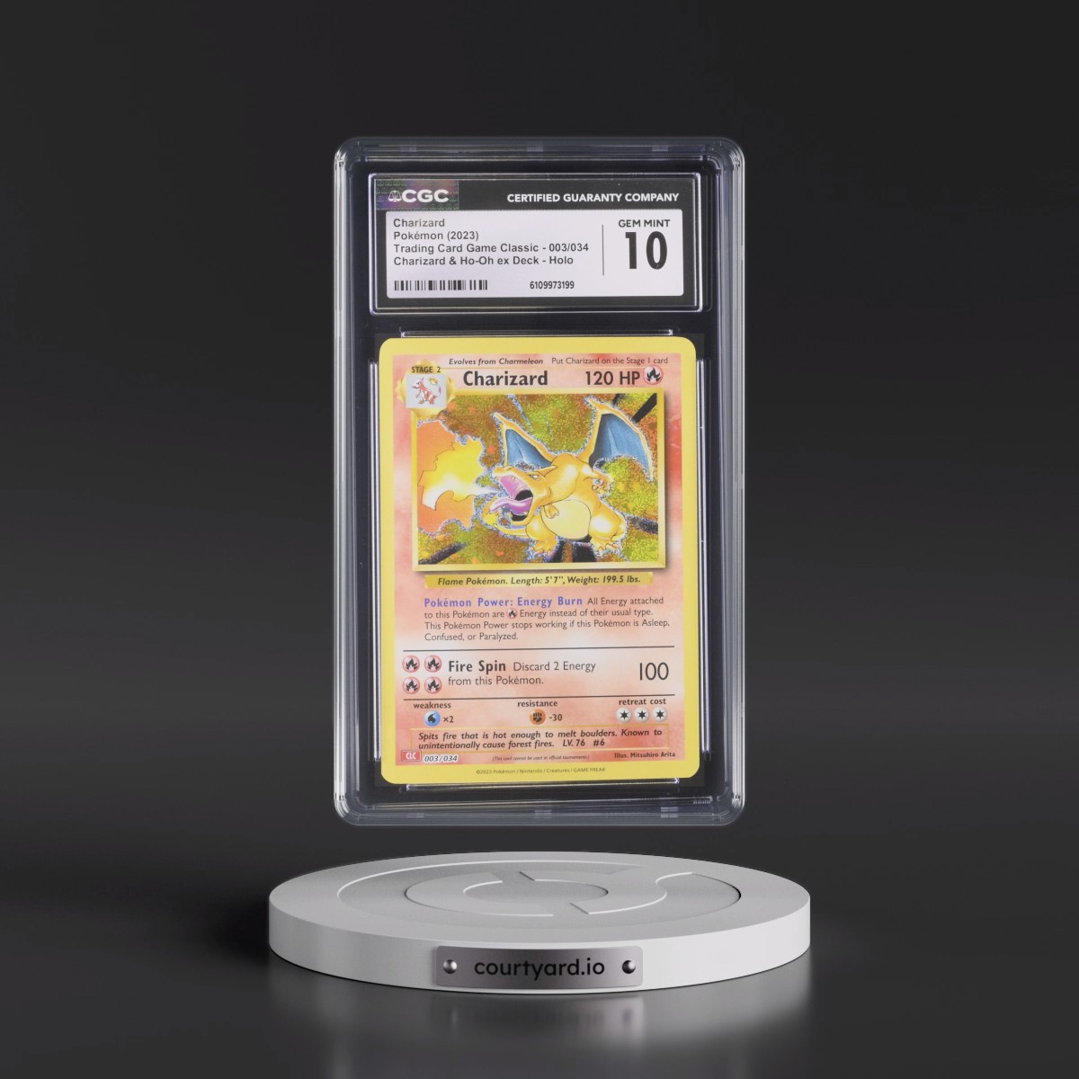 2023 Trading Card Game Classic - CLV, CLC, CLB #003/034 Charizard - Charizard & Ho-Oh ex Deck - CLC Holo (CGC 10 GEM MINT)