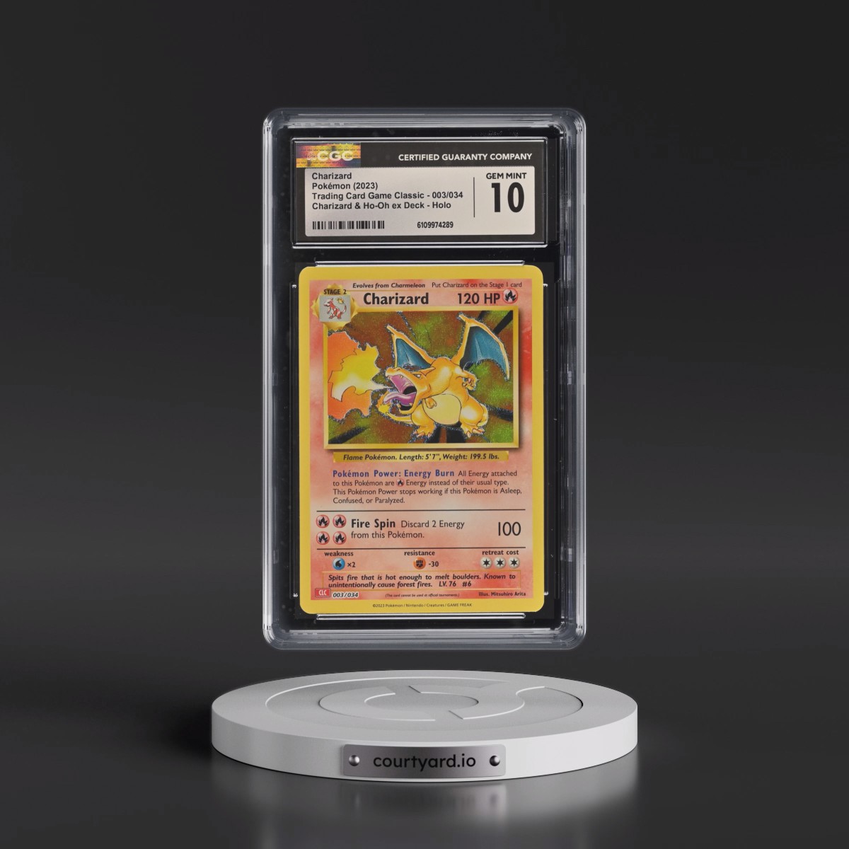 2023 Trading Card Game Classic - CLV, CLC, CLB #003/034 Charizard - Charizard & Ho-Oh ex Deck - CLC Holo (CGC 10 GEM MINT)