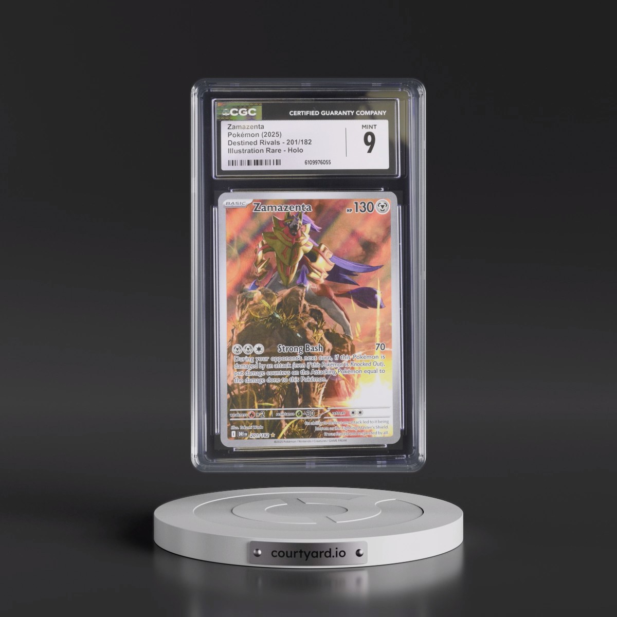 2025 Destined Rivals - DRI EN #201/182 Zamazenta - Illustration Rare Holo (CGC 9 MINT)