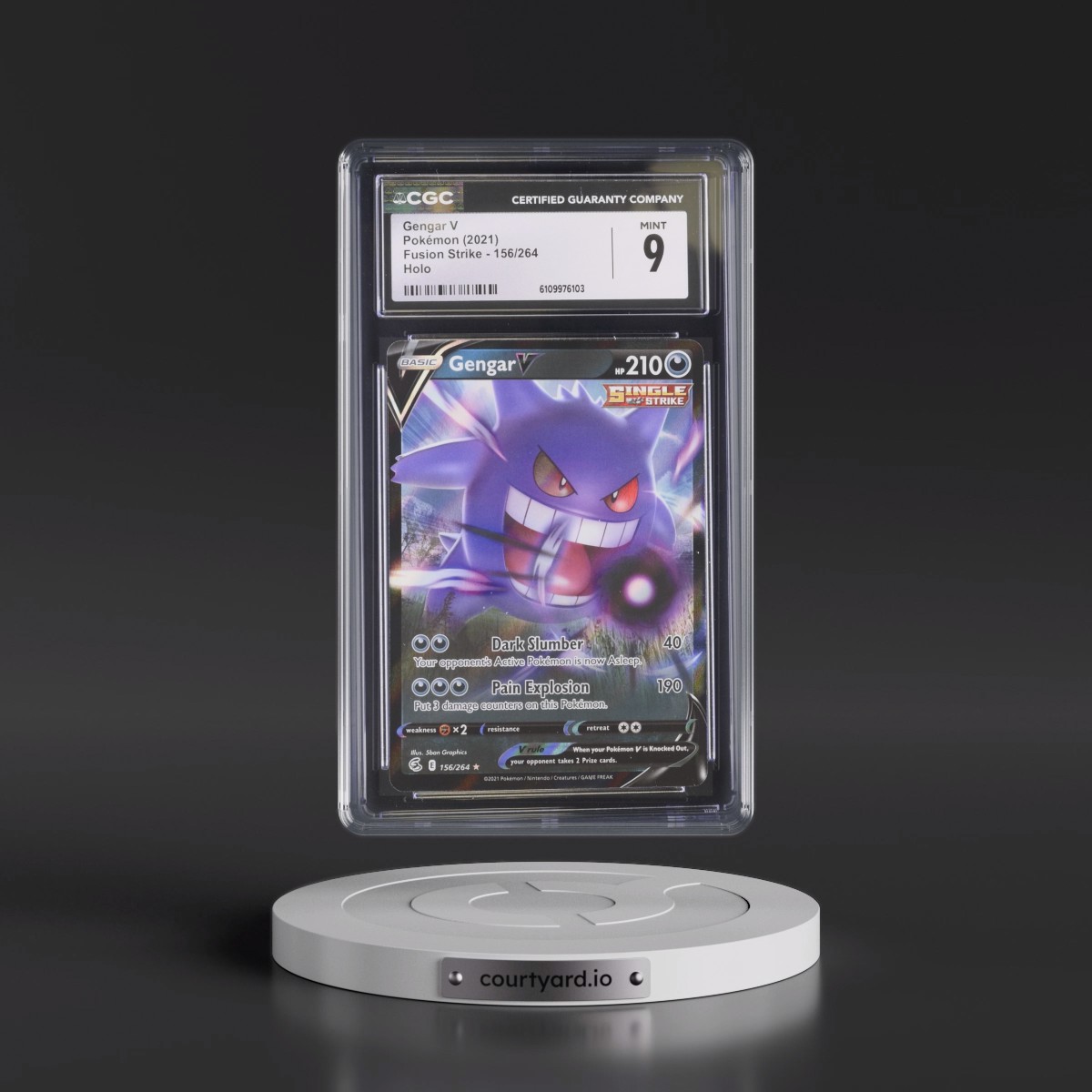 2019 Fusion Strike #156/264 Gengar V - Holo (CGC 9 MINT)