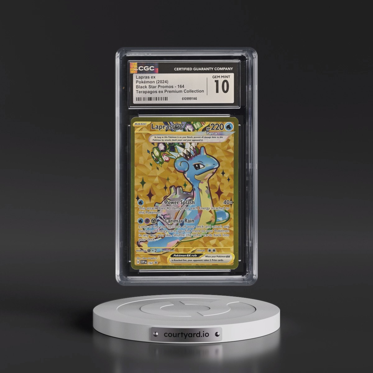 2023 Black Star Promos - Scarlet & Violet SVP EN #164 Lapras ex - Terapagos ex Premium Collection (Holo) (CGC 10 GEM MINT)
