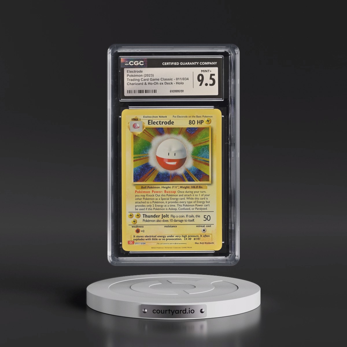 2023 Trading Card Game Classic - CLV, CLC, CLB #011/034 Electrode - Charizard & Ho-Oh ex Deck - CLC Holo (CGC 9.5 MINT+)