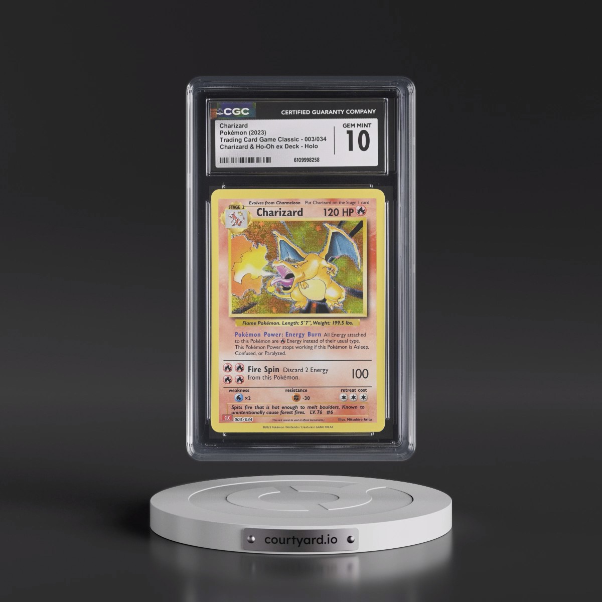 2023 Trading Card Game Classic - CLV, CLC, CLB #003/034 Charizard - Charizard & Ho-Oh ex Deck - CLC Holo (CGC 10 GEM MINT)