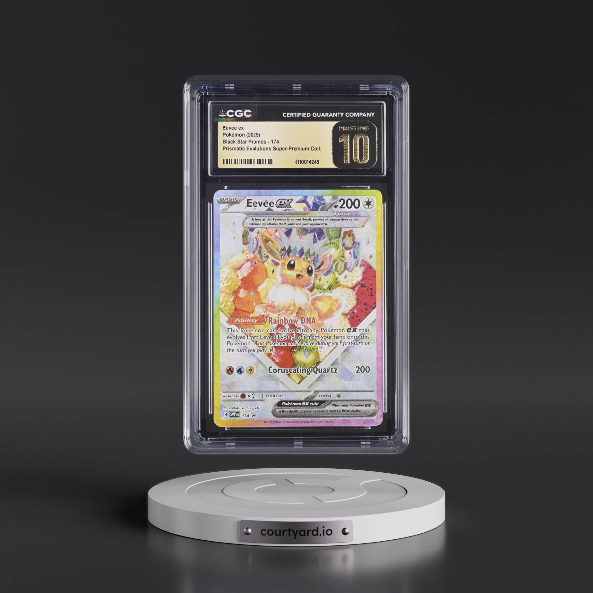 2025 Pokémon Svp EN-SV Black Star Promo #174 Eevee EX - Holo Prismatic Evolutions Super-Premium Collection (CGC 10 PRISTINE)