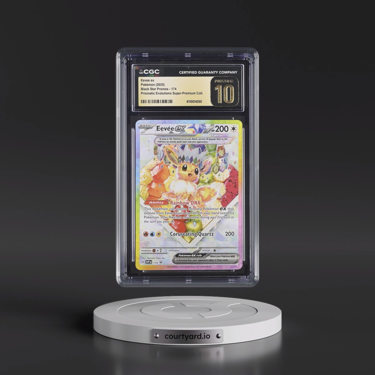 2025 Pokémon Svp EN-SV Black Star Promo #174 Eevee EX - Holo Prismatic Evolutions Super-Premium Collection (CGC 10 PRISTINE)