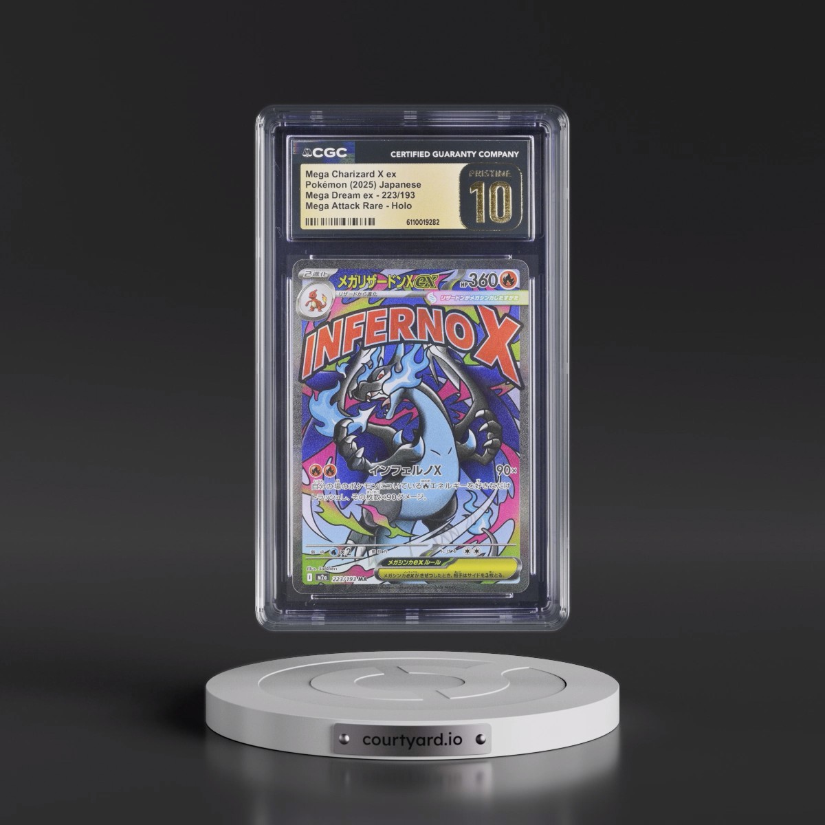 2025 Mega Dream ex - M2a #223/193 Mega Charizard X ex - Mega Attack Rare Holo (CGC 10 PRISTINE)