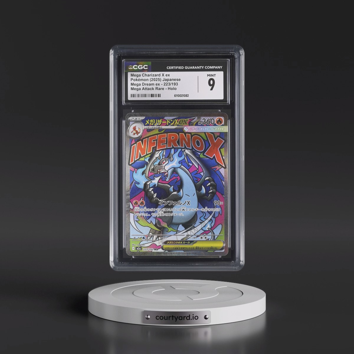 2025 Mega Dream ex - M2a #223/193 Mega Charizard X ex - Mega Attack Rare Holo (CGC 9 MINT)