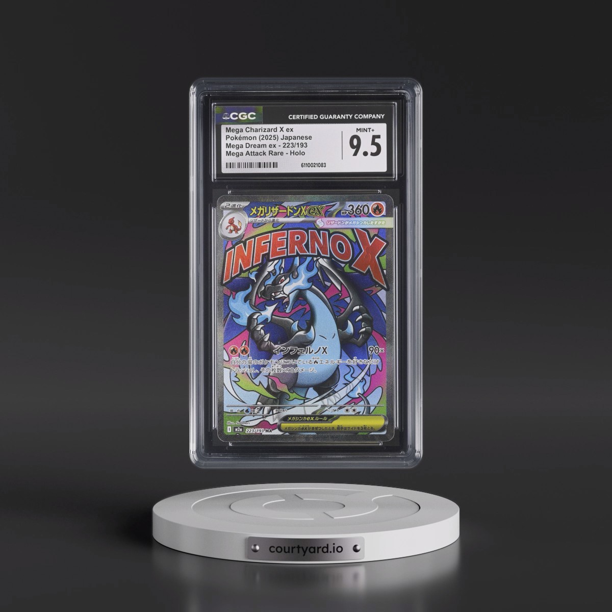 2025 Mega Dream ex - M2a #223/193 Mega Charizard X ex - Mega Attack Rare Holo (CGC 9.5 MINT+)