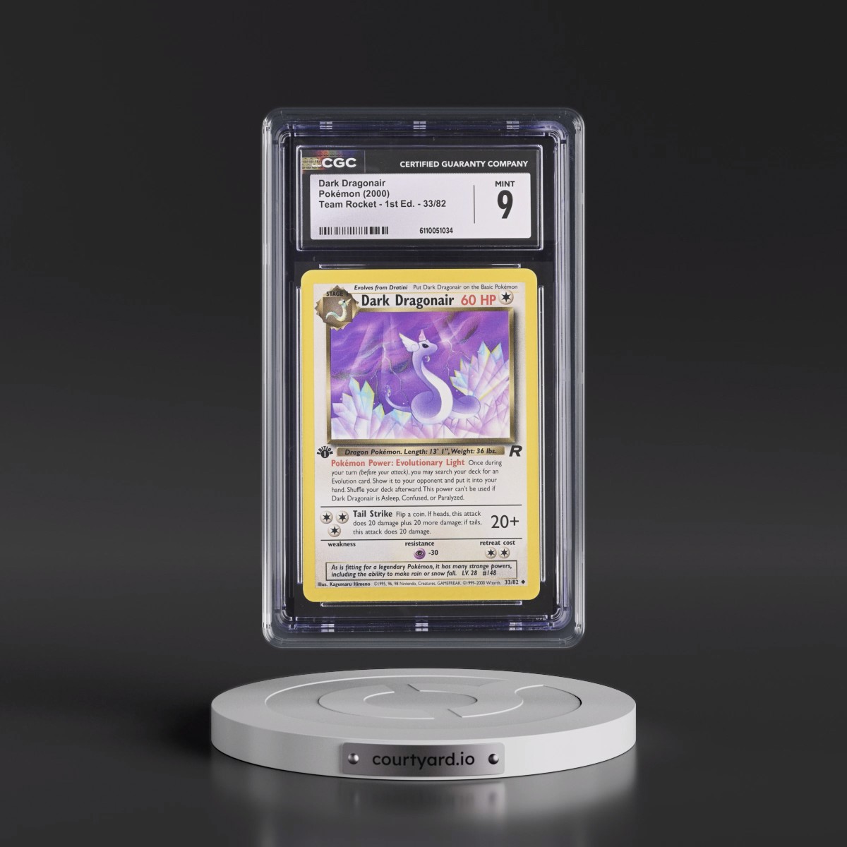 2000 Team Rocket #33/82 Dark Dragonair - 1st Edition 1st Edition (CGC 9 MINT)