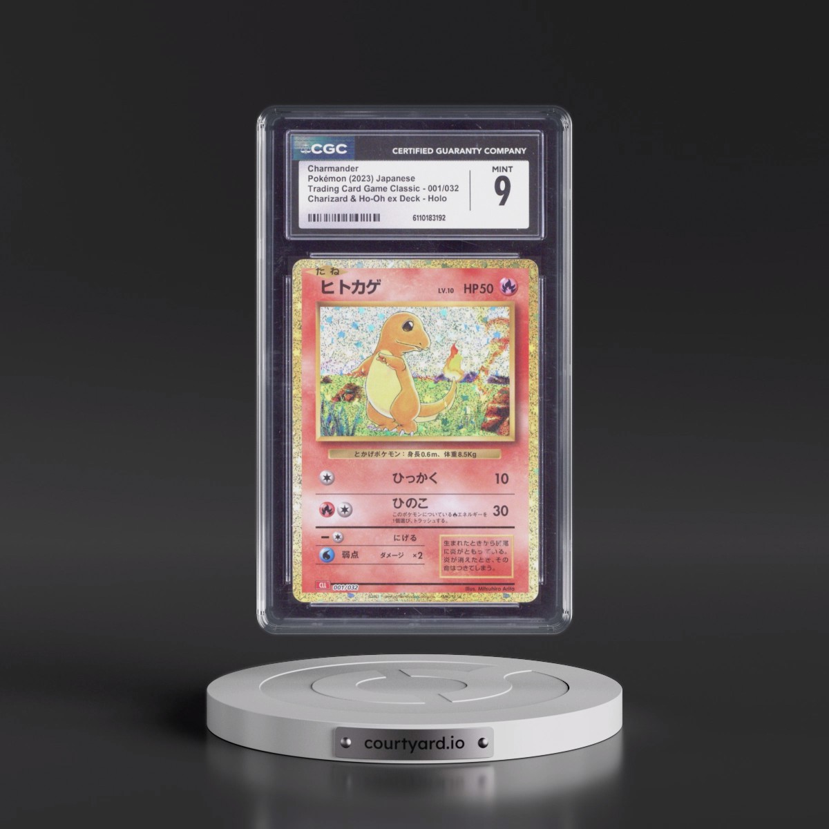 2023 Trading Card Game Classic - CLF, CLL, CLK #001/032 Charmander - Charizard & Ho-Oh ex Deck - CLL Holo (CGC 9 MINT)