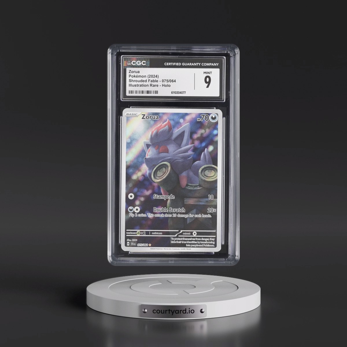 2023 Shrouded Fable - SFA EN #075/064 Zorua - Illustration Rare Holo (CGC 9 MINT)