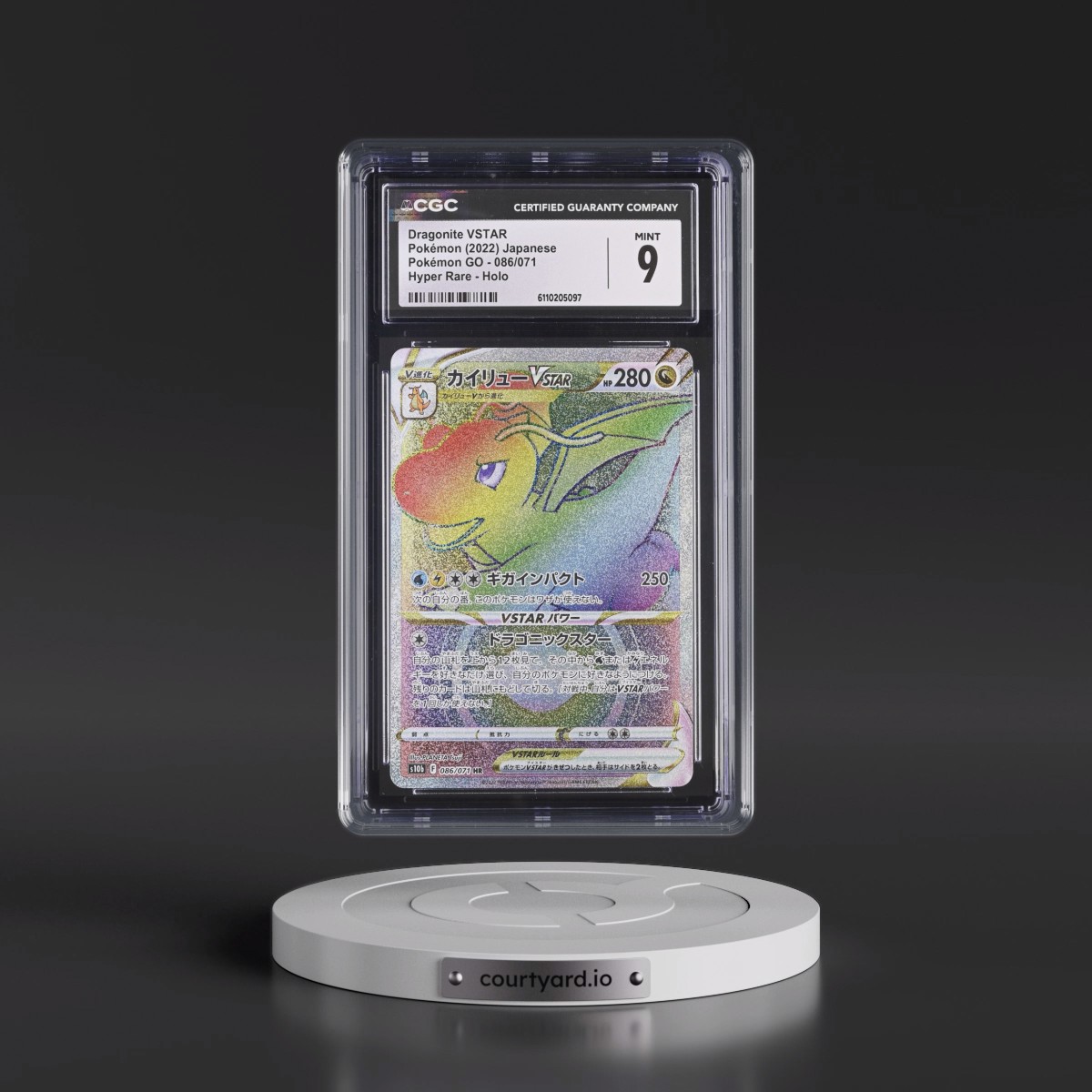 2022 Pokémon GO #086/071 Dragonite VSTAR - Hyper Rare Holo (CGC 9 MINT)