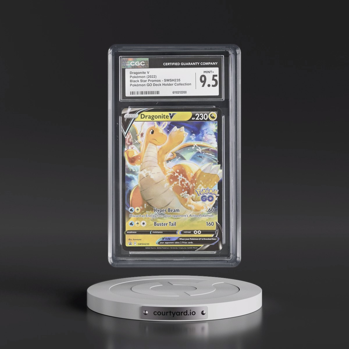 2017 Black Star Promos - Sword & Shield #SWSH235 Dragonite V - Pokémon GO Premier Deck Holder Collection (Holo) (CGC 9.5 MINT+)