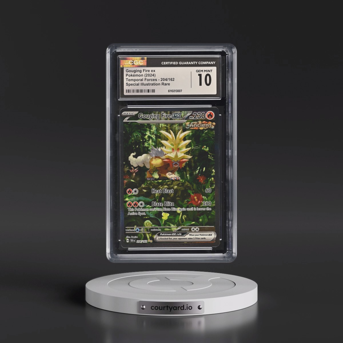 2023 Temporal Forces - TEF EN #204/162 Gouging Fire ex - Special Illustration Rare (Holo) (CGC 10 GEM MINT)