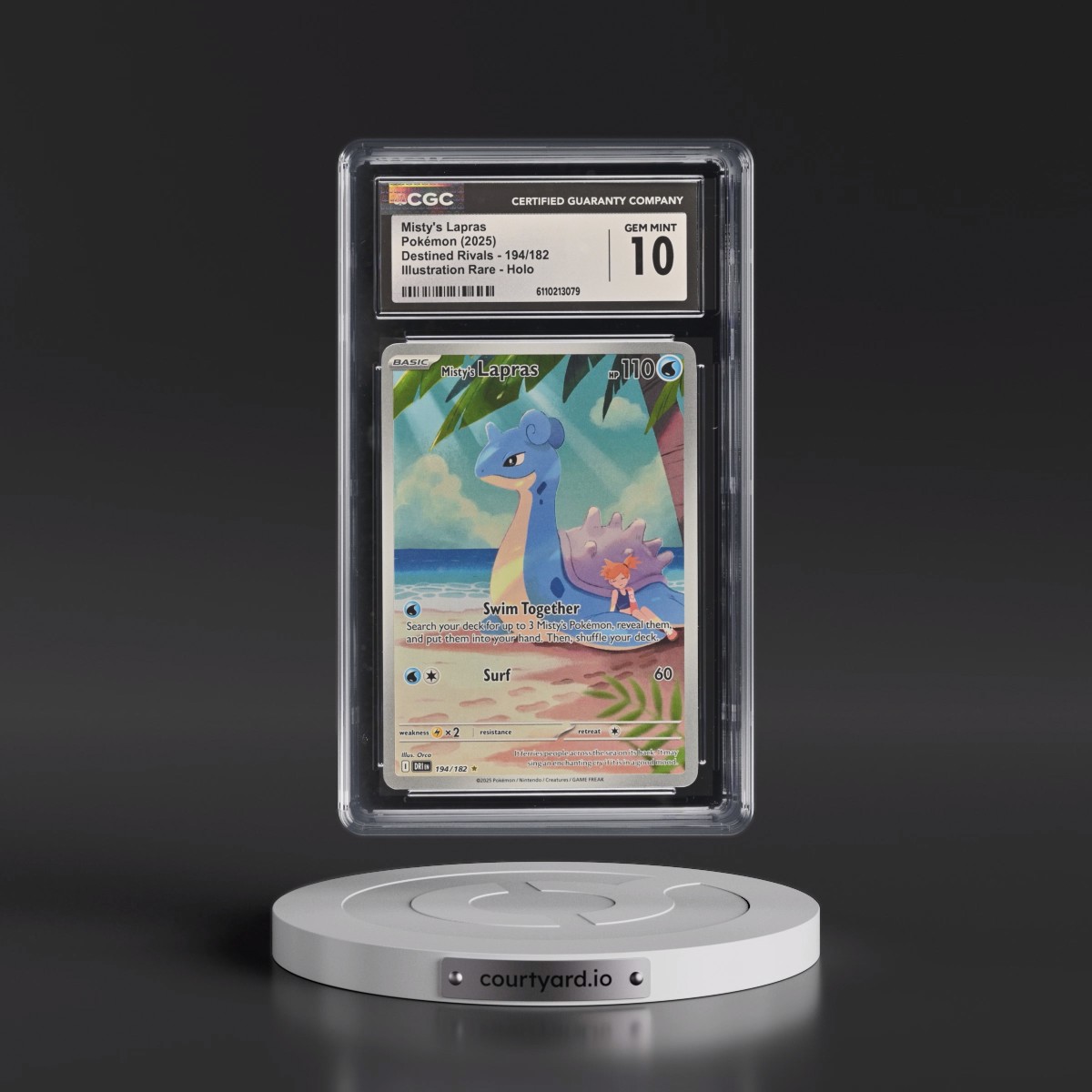2025 Destined Rivals - DRI EN #194/182 Misty's Lapras - Illustration Rare Holo (CGC 10 GEM MINT)