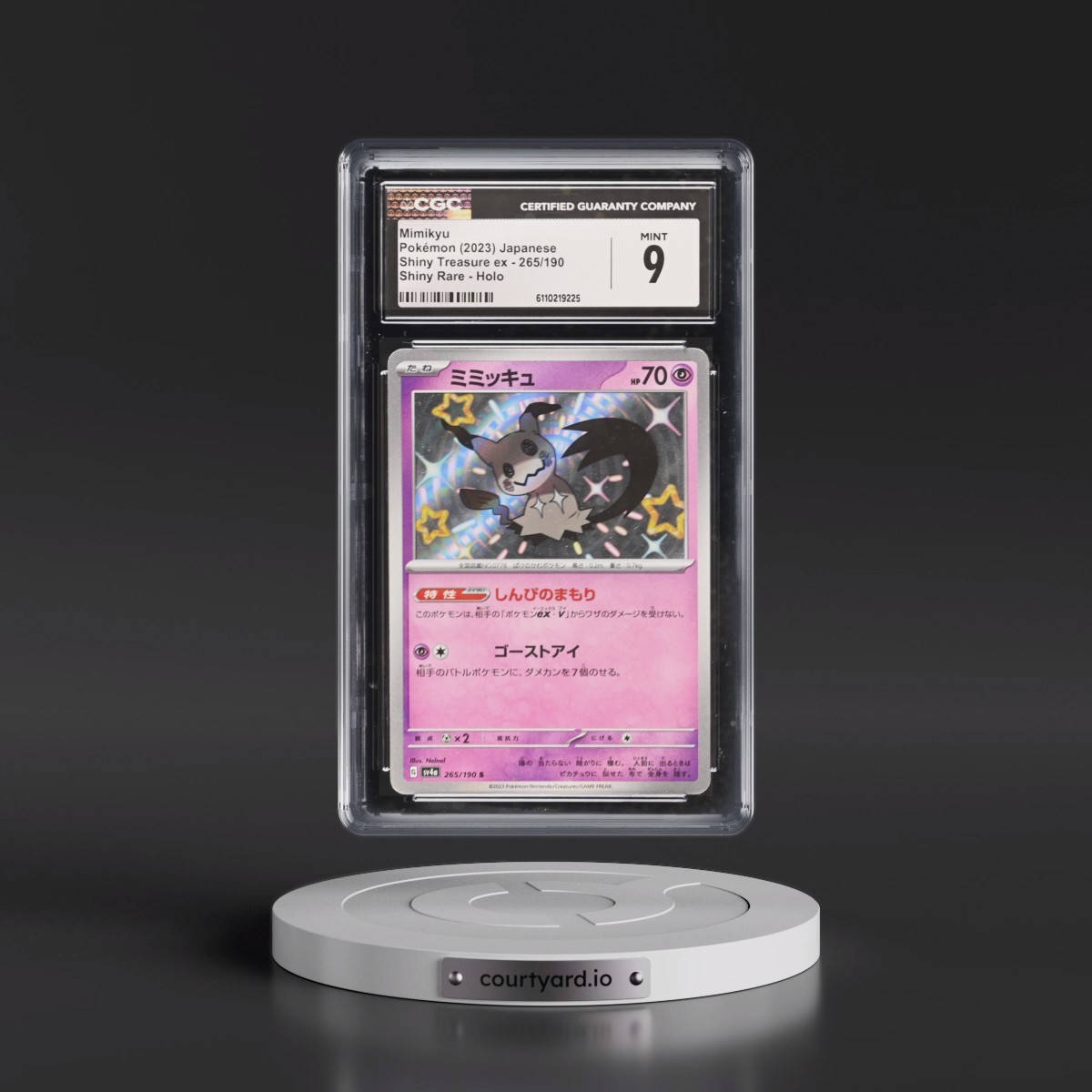 2023 Shiny Treasure ex #265/190 Mimikyu - Shiny Rare Holo (CGC 9 MINT)