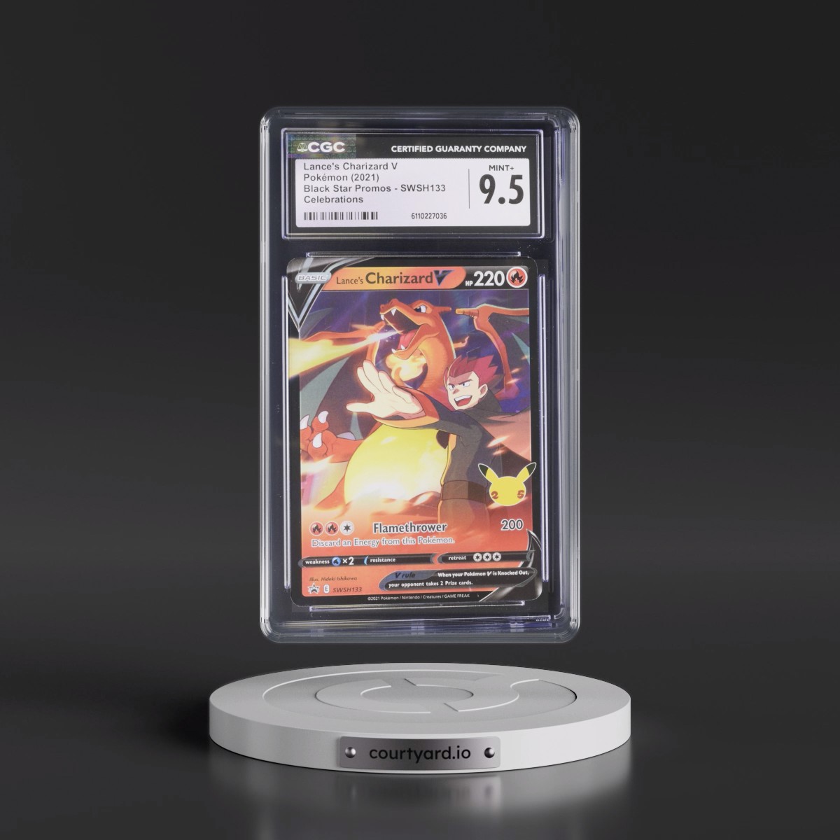 2017 Black Star Promos - Sword & Shield #SWSH133 Lance's Charizard V - Celebrations (Holo) (CGC 9.5 MINT+)