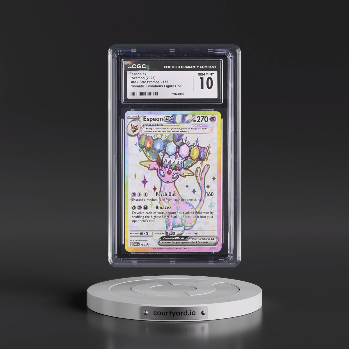 2023 Black Star Promos - Scarlet & Violet SVP EN #175 Espeon ex - Prismatic Evolutions Premium Figure Collection (Holo) (CGC 10 GEM MINT)