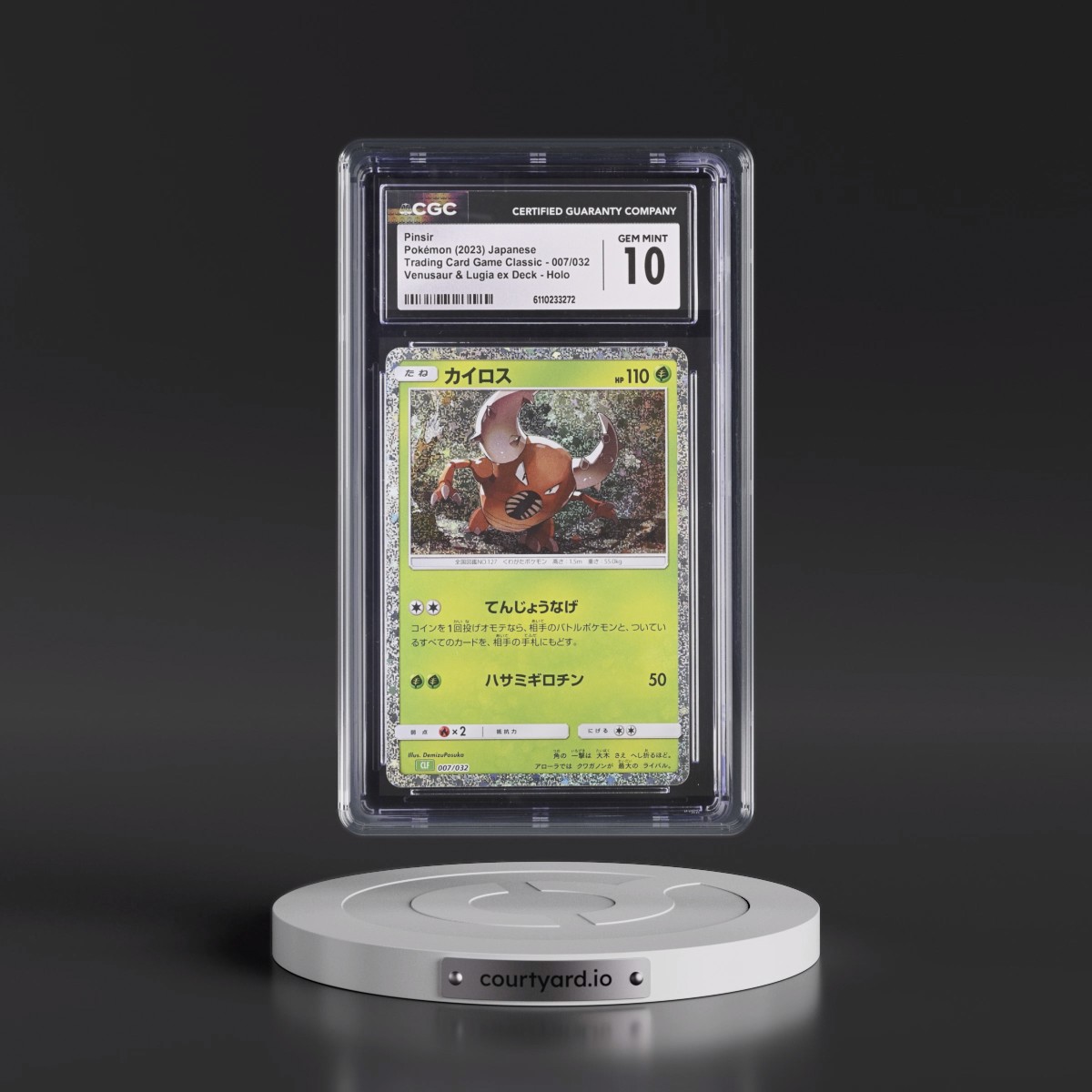2023 Trading Card Game Classic - CLF, CLL, CLK #007/032 Pinsir - Venusaur & Lugia ex Deck - CLF Holo (CGC 10 GEM MINT)