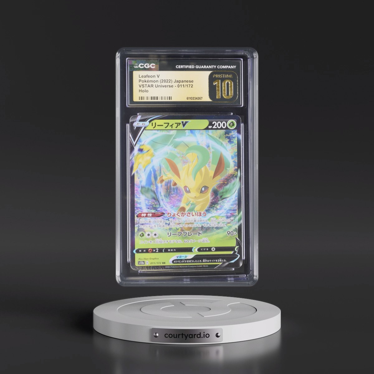 2022 VSTAR Universe #011/172 Leafeon V - Holo (CGC 10 PRISTINE)