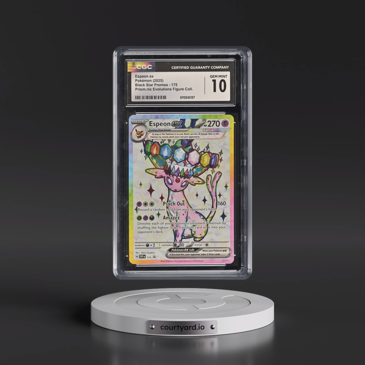 2023 Black Star Promos - Scarlet & Violet SVP EN #175 Espeon ex - Prismatic Evolutions Premium Figure Collection (Holo) (CGC 10 GEM MINT)