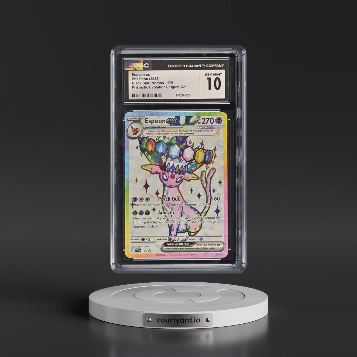2023 Black Star Promos - Scarlet & Violet SVP EN #175 Espeon ex - Prismatic Evolutions Premium Figure Collection (Holo) (CGC 10 GEM MINT)
