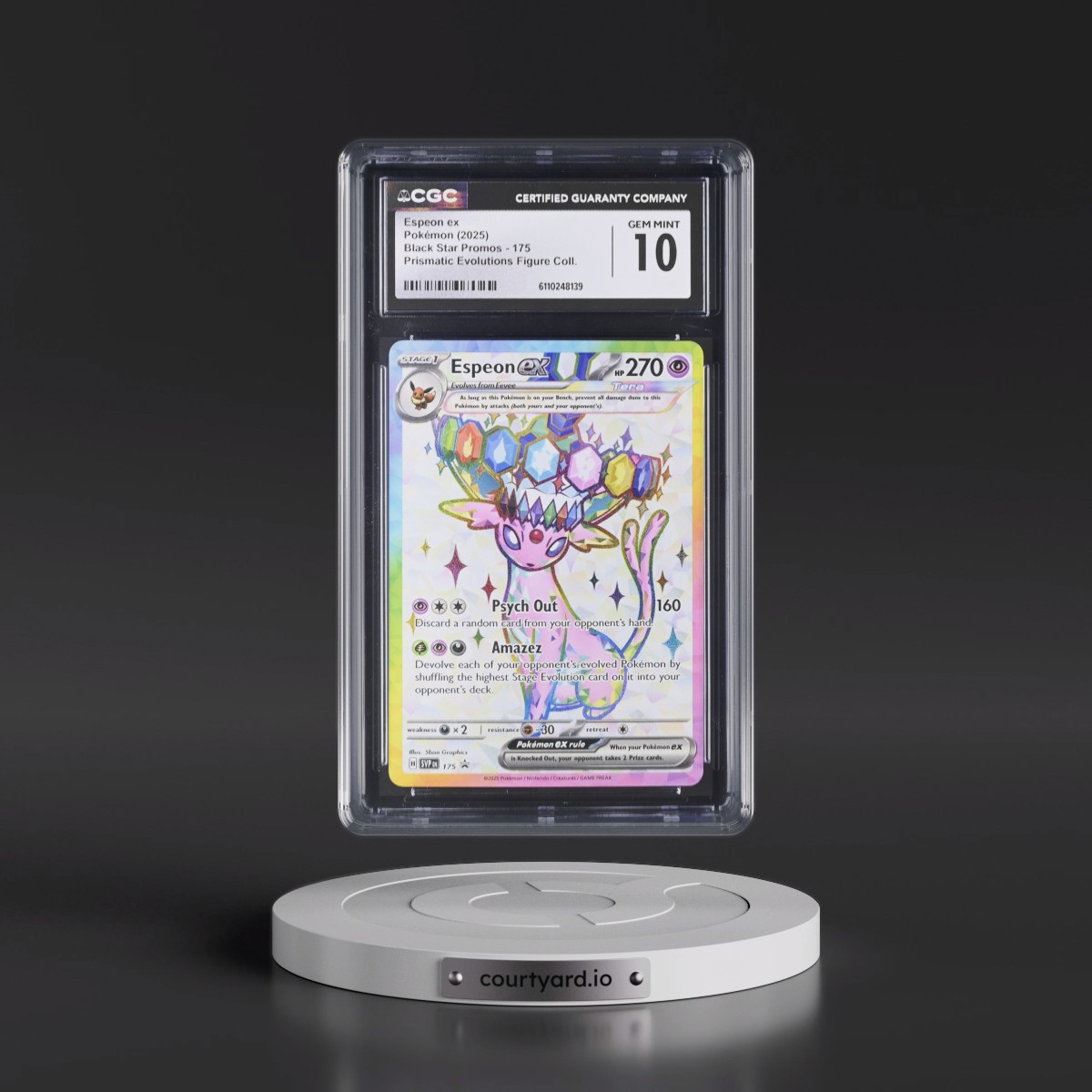 2023 Black Star Promos - Scarlet & Violet SVP EN #175 Espeon ex - Prismatic Evolutions Premium Figure Collection (Holo) (CGC 10 GEM MINT)