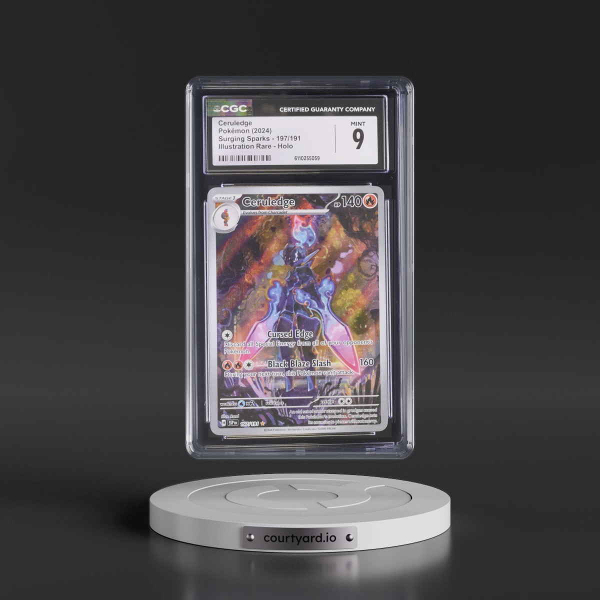 2024 Surging Sparks - SSP EN #197/191 Ceruledge - Illustration Rare Holo (CGC 9 MINT)