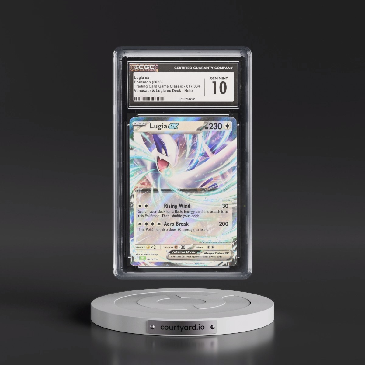 2023 Trading Card Game Classic - CLV, CLC, CLB #017/034 Lugia ex - Venusaur & Lugia ex Deck - CLV Holo (CGC 10 GEM MINT)